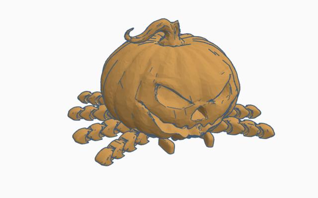 Jack spider Articulated 3D model thumbnail