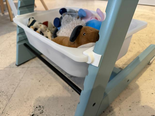 Tripp Trapp Stokke Chair + IKEA Trofast plastic storage box adapter (slim version) 3D model thumbnail