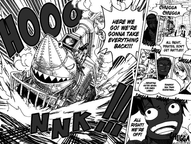 Rocketman - One Piece Manga Panel 3D model thumbnail