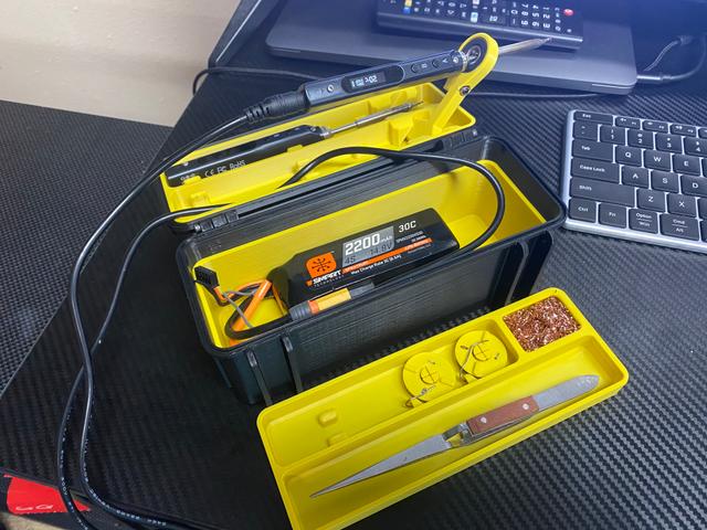 dual TS100 and long compartment inserts for Rugged Multipart Case V2 3D model thumbnail