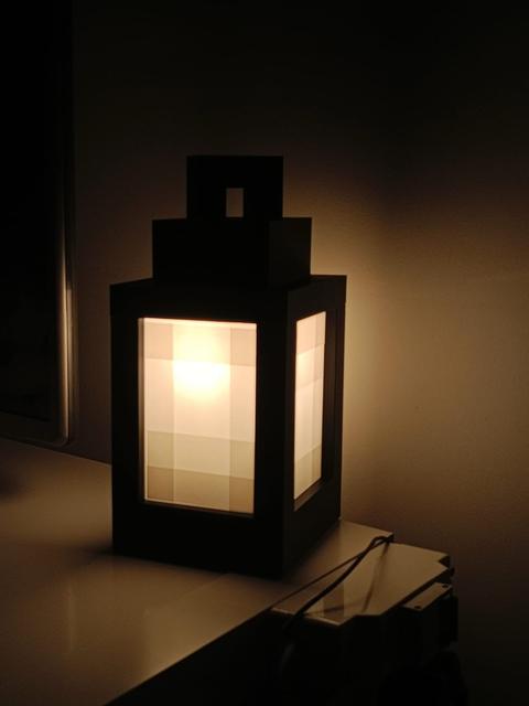 Minecraft Lamp for Ikea light and cord 3D model thumbnail