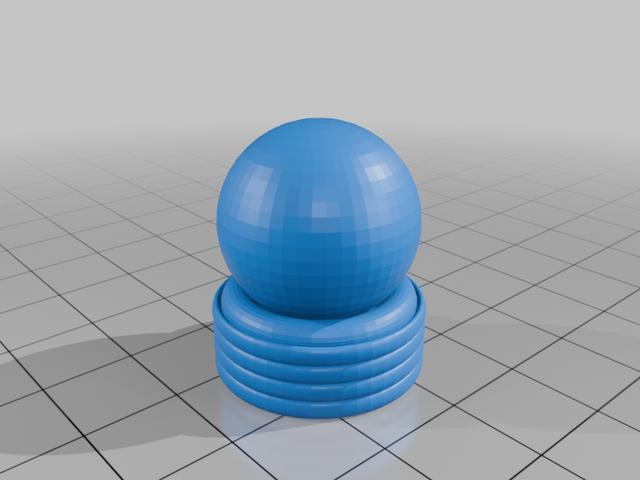 pvc 3/4 inch cane topper 3D model thumbnail