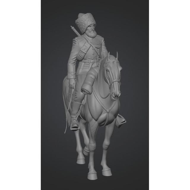 Cossack of the 1st Chitinsky Regiment in parade uniform, 1909–1917 3D model thumbnail