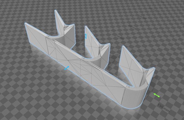 Universal Controller Stand Triple 3D model thumbnail