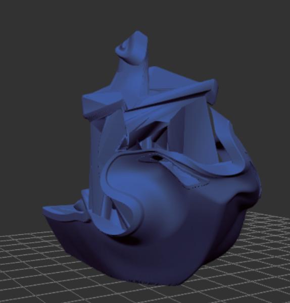 Twisted Benchy 3D model thumbnail