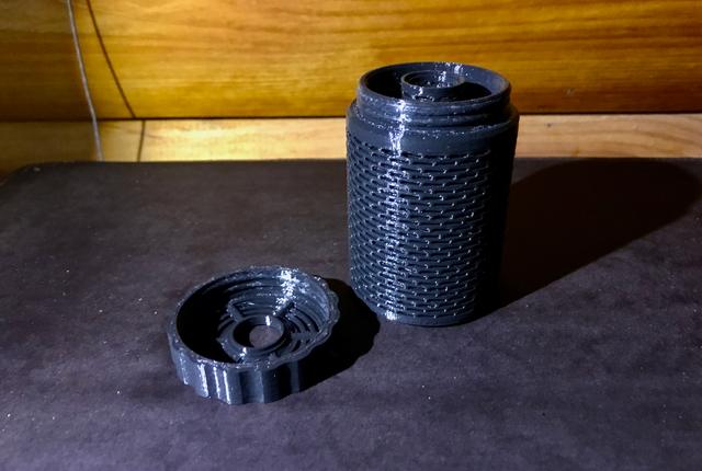 Desiccant Canister, Updated Threads, Horizontal Slotted, Full Core 3D model thumbnail