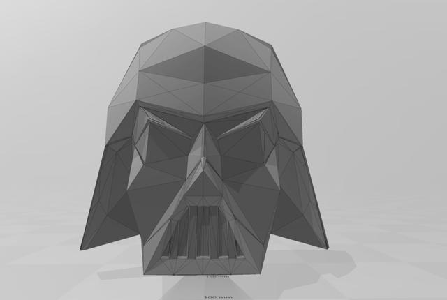 lowpoly mask vader 3D model thumbnail