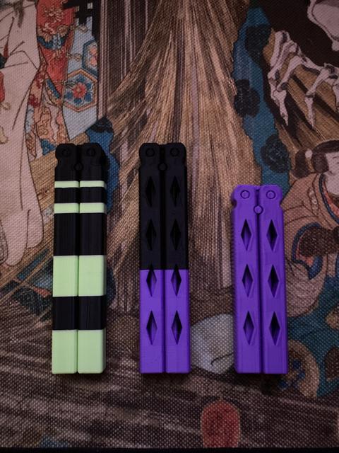 Longer Handle + Smooth Sanford Prime's Balisong 3D model thumbnail