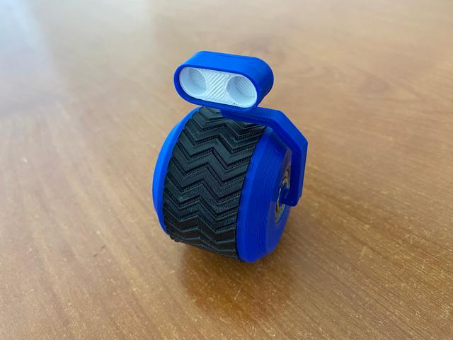 Self-Balancing Rolling Robot with bearings and counterweight 3D model thumbnail