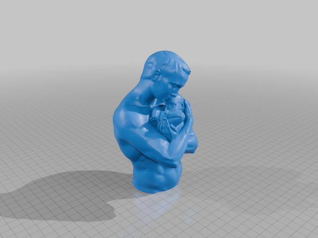A Father's Embrace 3D model thumbnail
