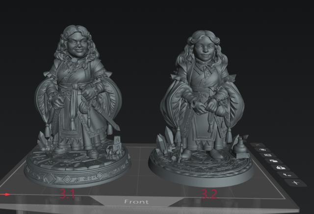 Dwarf Sorcerer Female 3 3D model thumbnail