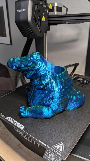 Chubby Croc Pencil Cup 3D model thumbnail