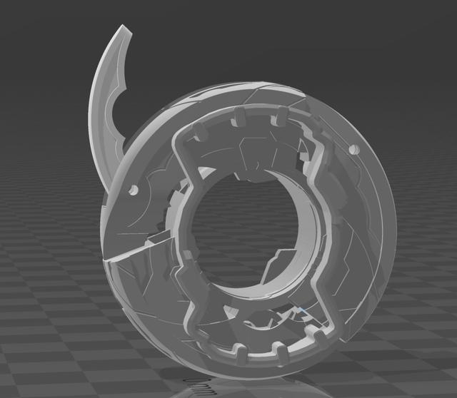 beyblade X dragonoid assist blade  3D model thumbnail