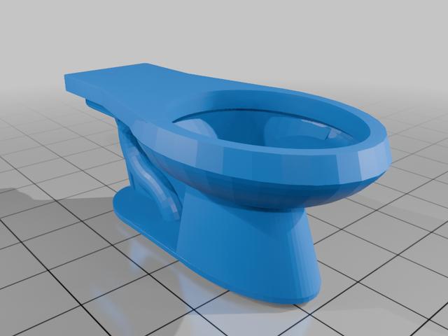 Toilet (early stage) 3D model thumbnail