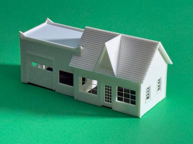 SUNOCO GAS STATION 1936 1:87 HO SCALE 3D model thumbnail