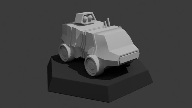 Generic Sci-Fi Recon Vehicle 6mm Scale 3D model thumbnail