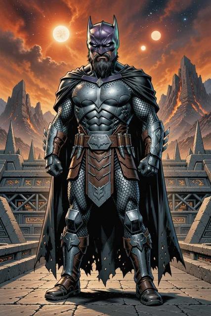 Klingon Batman Statue and 40k Model 3D model thumbnail