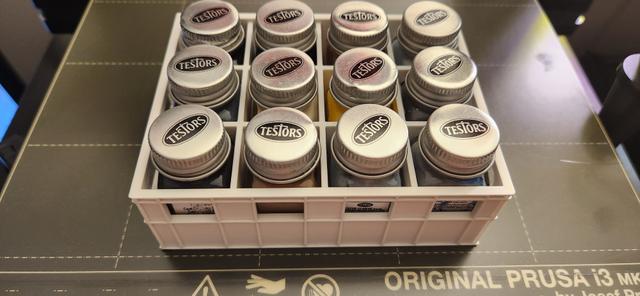 Testor model paint crate organizer 3D model thumbnail