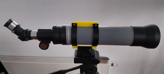 Astronomic telescope with photo stand mount 3D model thumbnail
