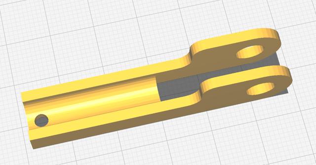 Kamei roof box hinge blocker 3D model thumbnail