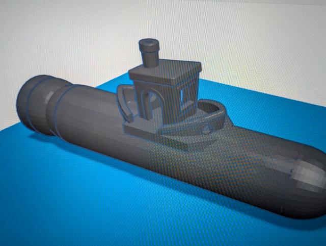Benchy Submarine v2 3D model thumbnail