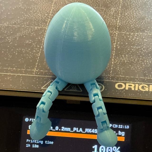 Egg Guy with Flexi Legs 3D model thumbnail