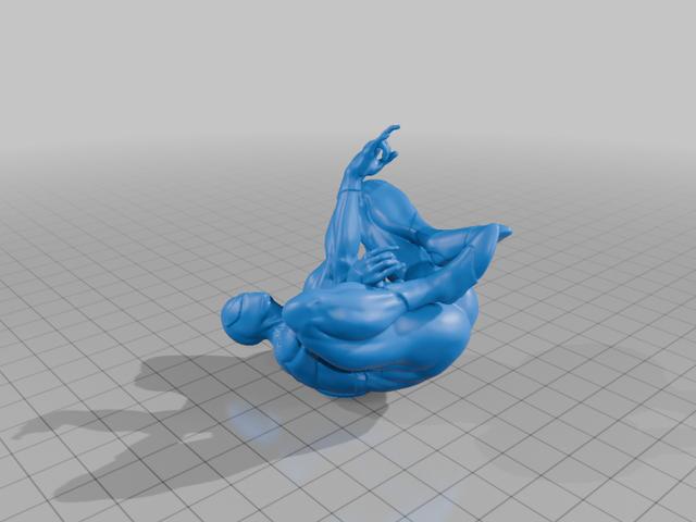 muscular pose guy 3D model thumbnail