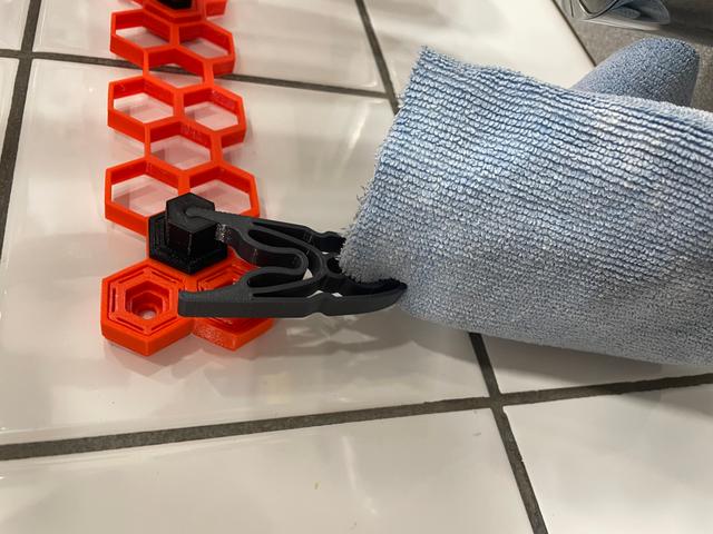 Clothes Peg Holder for Honeycomb Storage Wall 3D model thumbnail