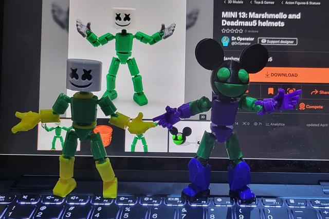 MINI 13: Marshmello and Deadmau5 helmets 3D model thumbnail