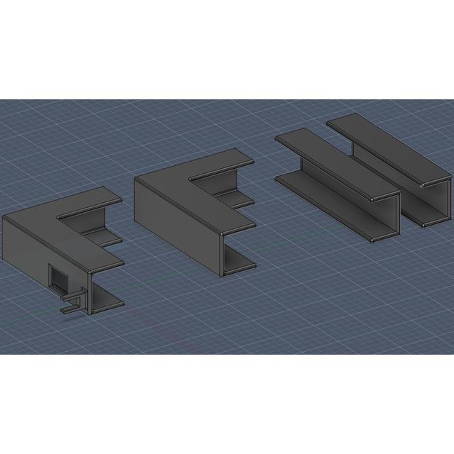 Lenovo T14 Underdesk Mounting Bracket with Charging Port Opening 3D model thumbnail