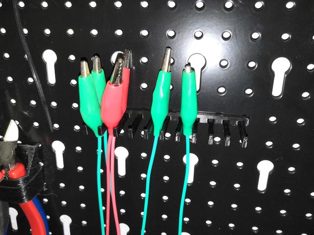 Alligator Clip Holder for Pegboard 3D model thumbnail