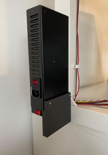 PSU Holder MK4 outside Ikea Lack Enclosure 3D model thumbnail