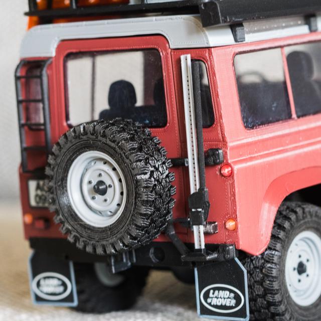 Spare wheel mount for Landy Mini 3D model thumbnail