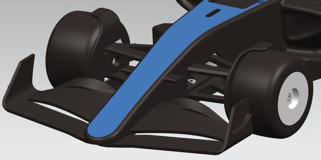 OpenRC F1 2022 Front Wing & Nose 3D model thumbnail
