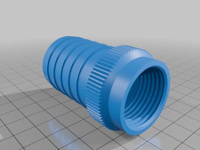 3/4" GHT to 1 1/4" barbed hose fitting 3D model thumbnail