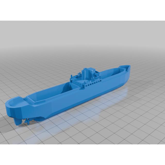 A simple cargo ship 3D model thumbnail