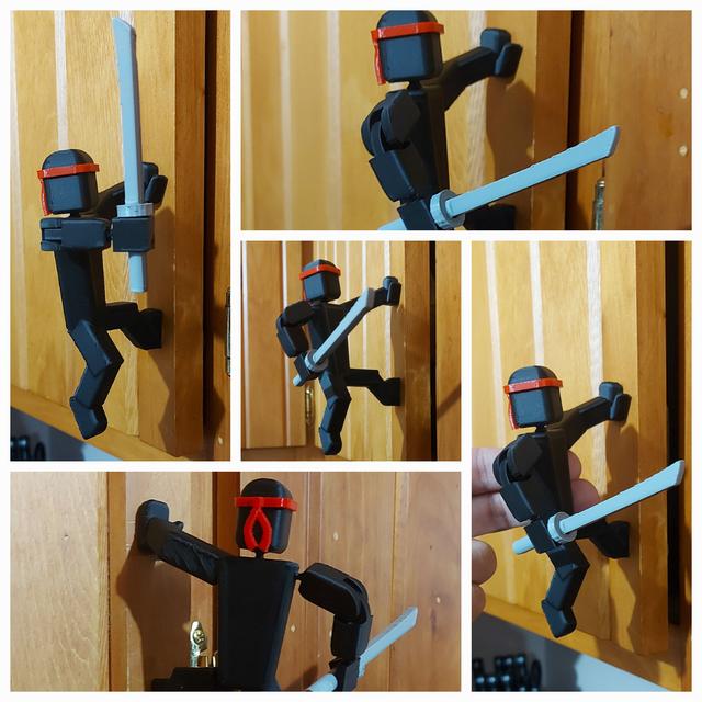 Cabinet Ninja, an articulated handle 3D model thumbnail