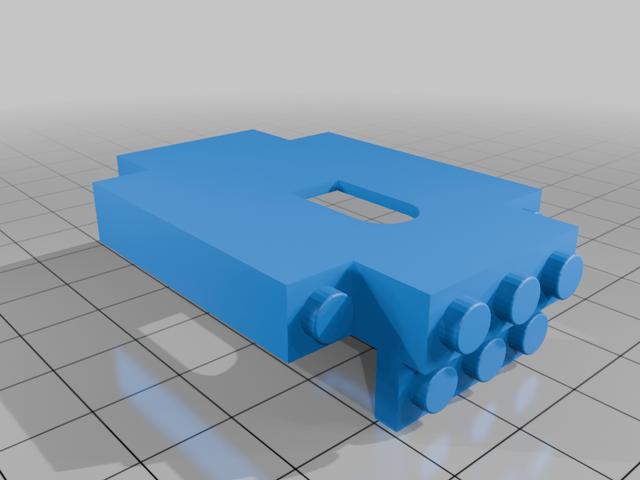 Lego compatible Castle wall 30022 3D model thumbnail