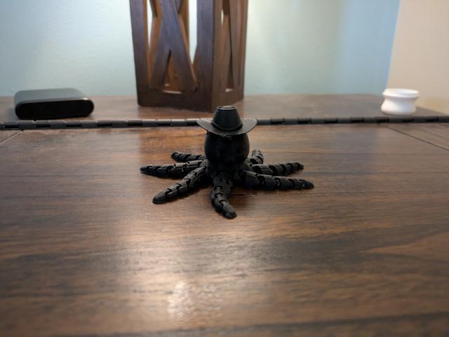 Octi With funny cowboy hat 3D model thumbnail