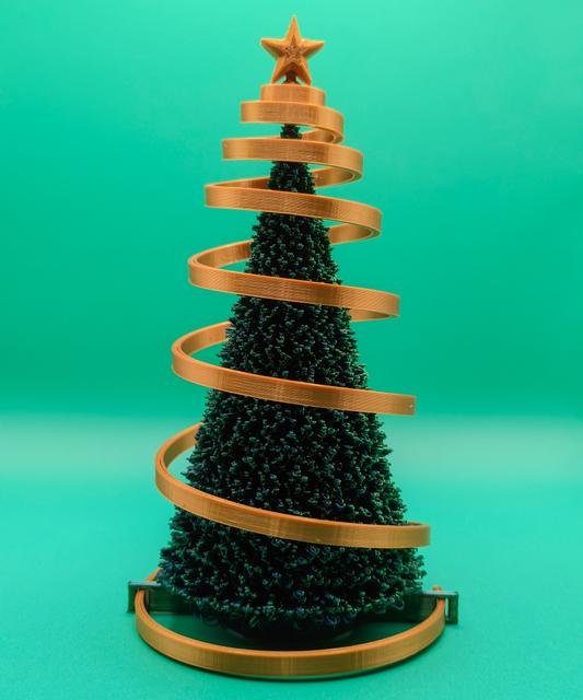 Realistic ribbon Christmas tree 3D model thumbnail