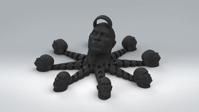 The Rock: Octo-Rocktopus Ornament Edition 3D model thumbnail
