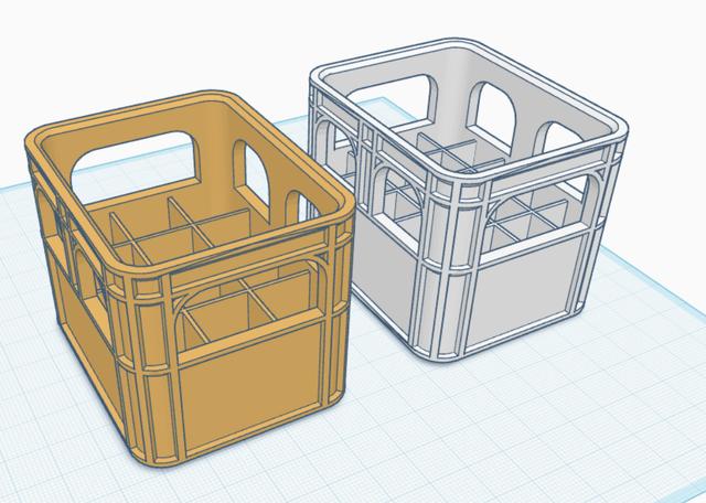 Batery box AA or AAA to upster (Beer box) 3D model thumbnail
