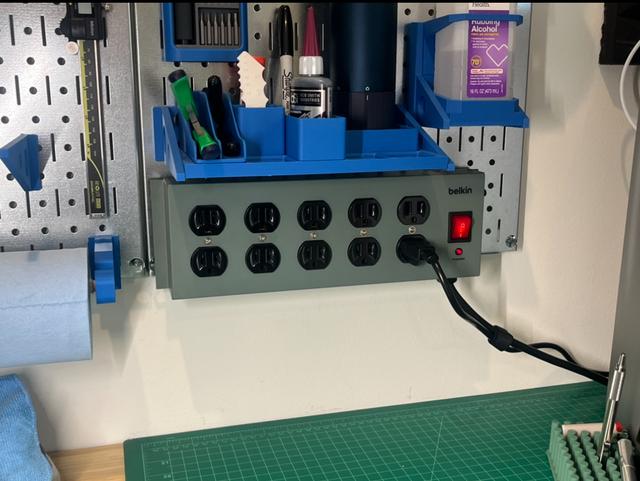 Wall Control - Belkin Power Strip Holder 3D model thumbnail