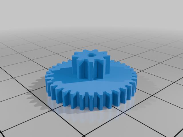 35 tooth 22mm gear 3D model thumbnail
