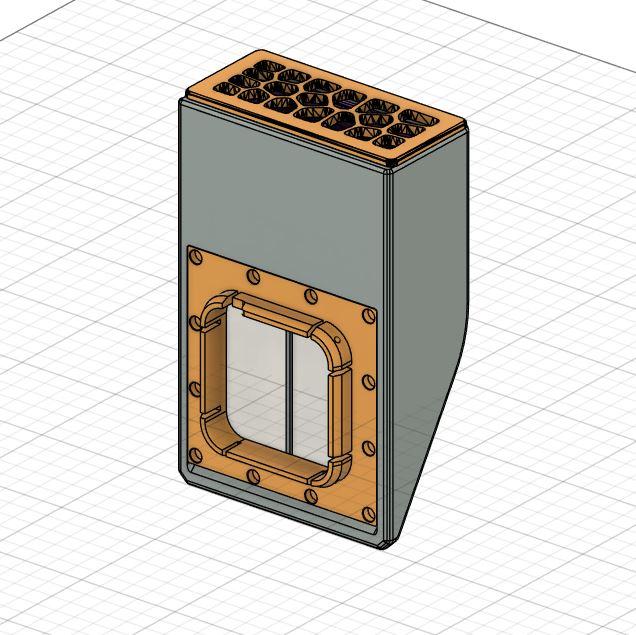 PB Design - External Carbon/HEPA Filter for original Creality K1 Exhaust Fan 3D model thumbnail