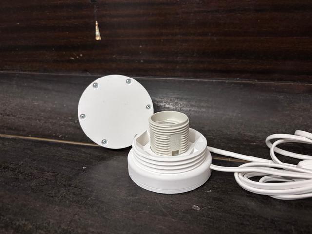 E27 puck base with self-tapping screws 3D model thumbnail