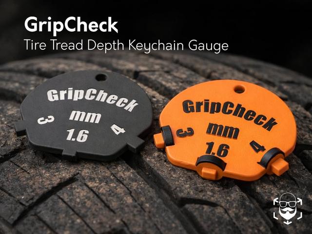 GripCheck – Tire Tread Depth Keychain Gauge   3D model thumbnail
