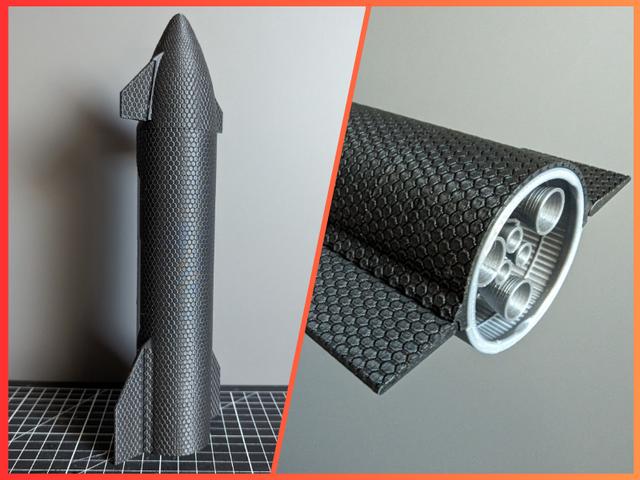 STARSHIP - HEAT SHEILD TILES 3D model thumbnail