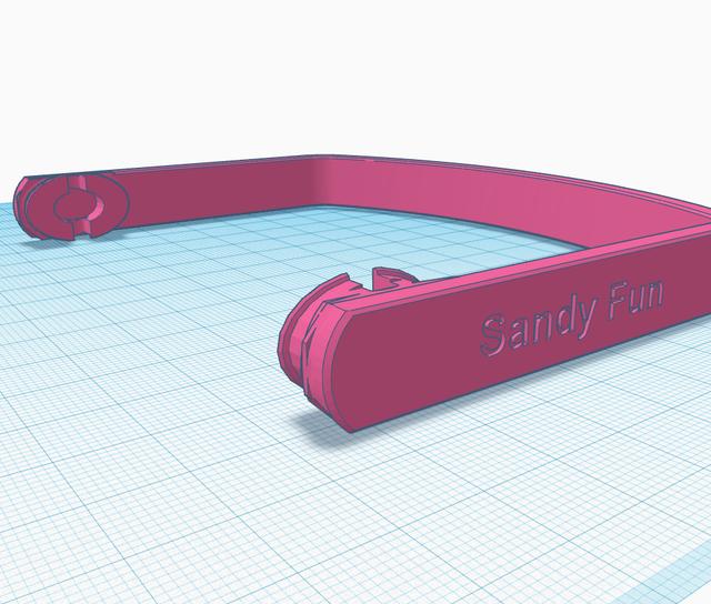 IMPROVED HANDLE V3 for sandy fun kit 3D model thumbnail