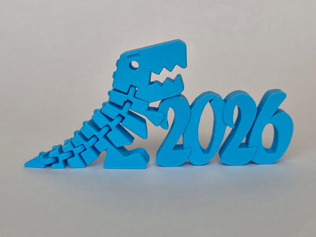 Flexi Rex 2026 - Happy New Year 3D model thumbnail